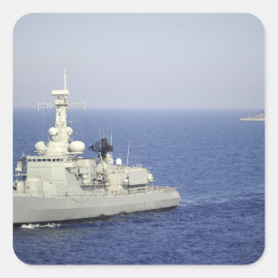 Portugiesische Marine-Fregatte NRP Bartolomeu Dias Quadratischer Aufkleber