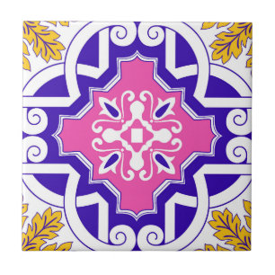 Portugiesische Mittelmeer-Mosaikfliesen in Rosa Fliese