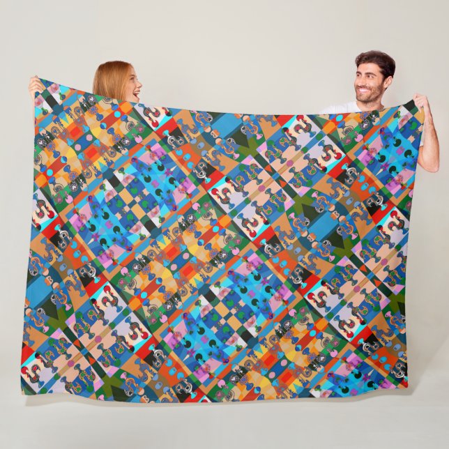 Portugiesische Muster Fleecedecke (Beispiel)
