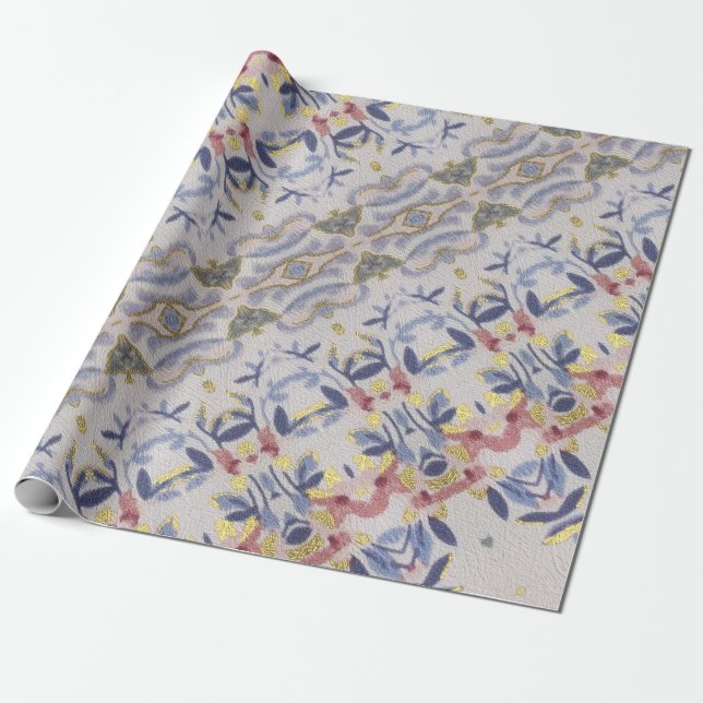 Portugiesische Muster Geschenkpapier (Ungerollt)