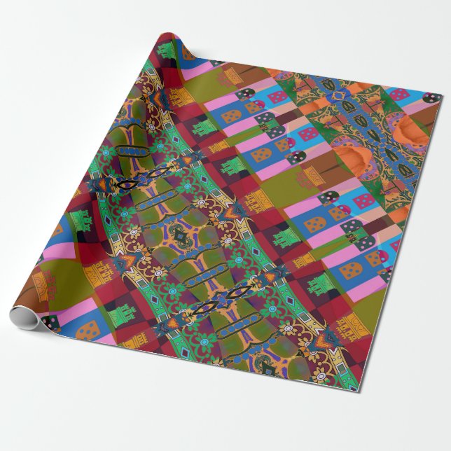 Portugiesische Muster Geschenkpapier (Ungerollt)
