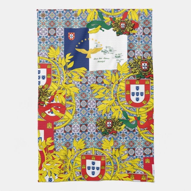 Portugiesische Muster Geschirrtuch (Vertikal)
