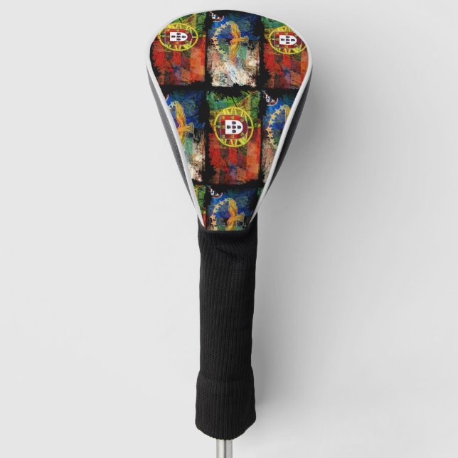 Portugiesische Muster Golf Headcover (Vorderseite)