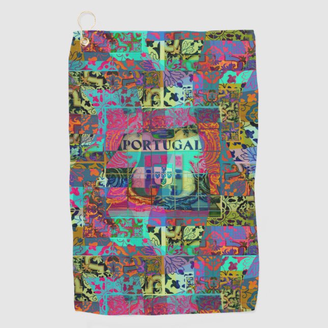 Portugiesische Muster Golfhandtuch (Vorderseite)