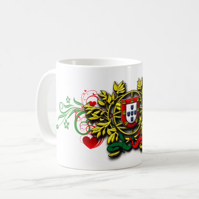 Portugiesische Muster Kaffeetasse (Vorderseite Links)