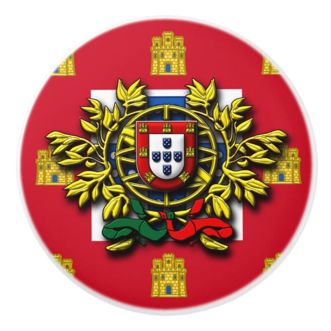 Portugiesische Muster Keramikknauf (Vorderseite)