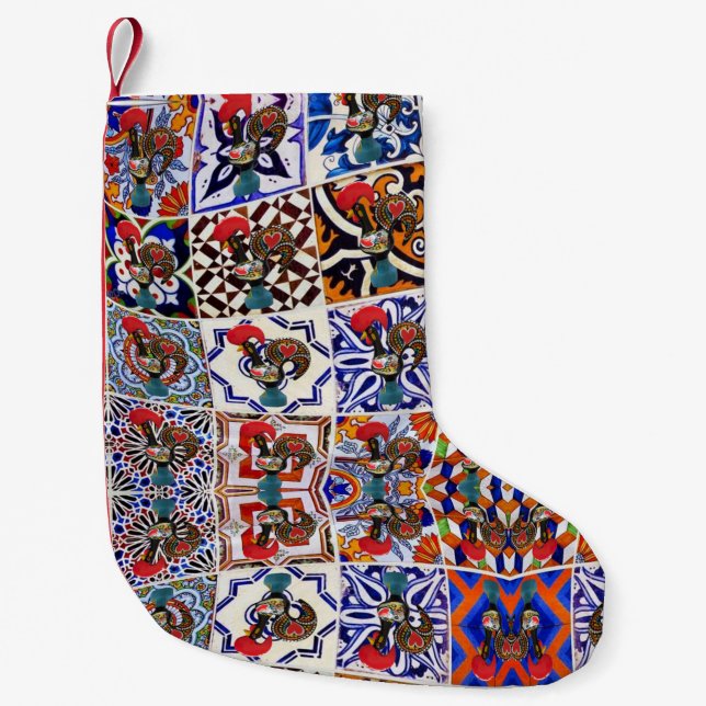 Portugiesische Muster Kleiner Weihnachtsstrumpf (Vorderseite)