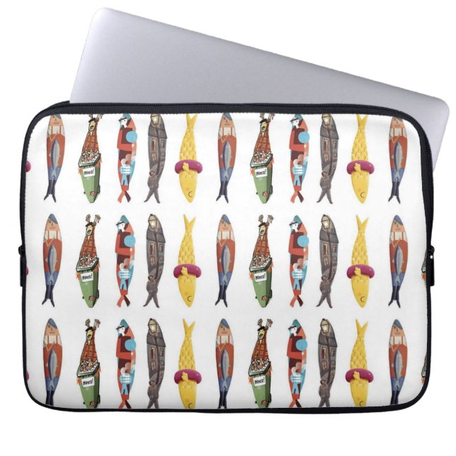 Portugiesische Muster Laptopschutzhülle (Vorderseite)