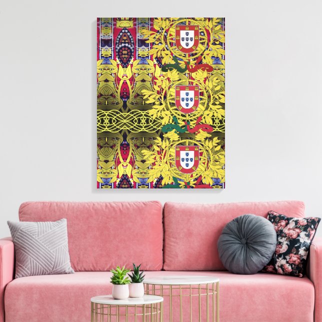 Portugiesische Muster Leinwanddruck (Insitu (Wohnzimmer))