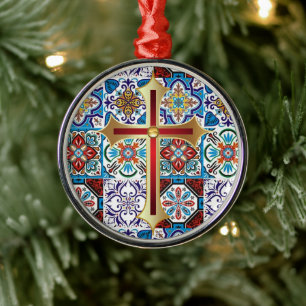 Portugiesische Muster Ornament Aus Metall