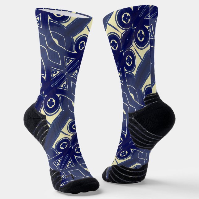 Portugiesische Muster Socken (Gewinkelt)