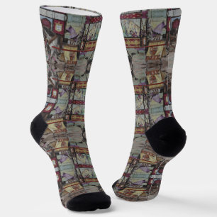 Portugiesische Muster Socken