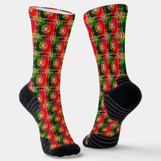 Portugiesische Muster Socken (Gewinkelt)