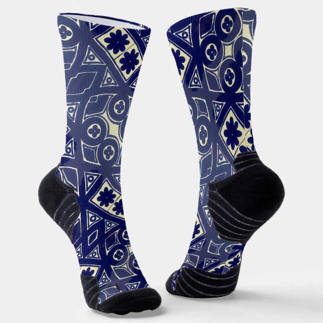 Portugiesische Muster Socken (Gewinkelt)