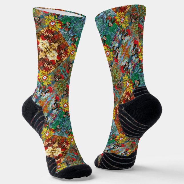 Portugiesische Muster Socken (Gewinkelt)