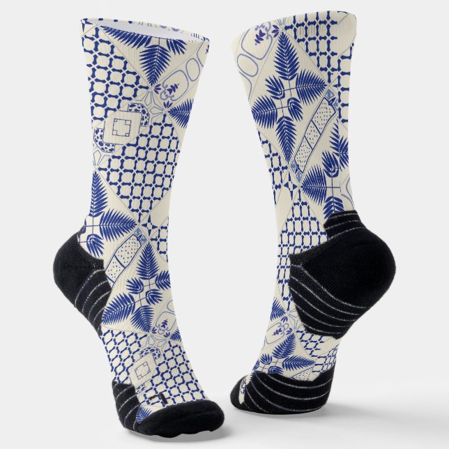 Portugiesische Muster Socken (Gewinkelt)