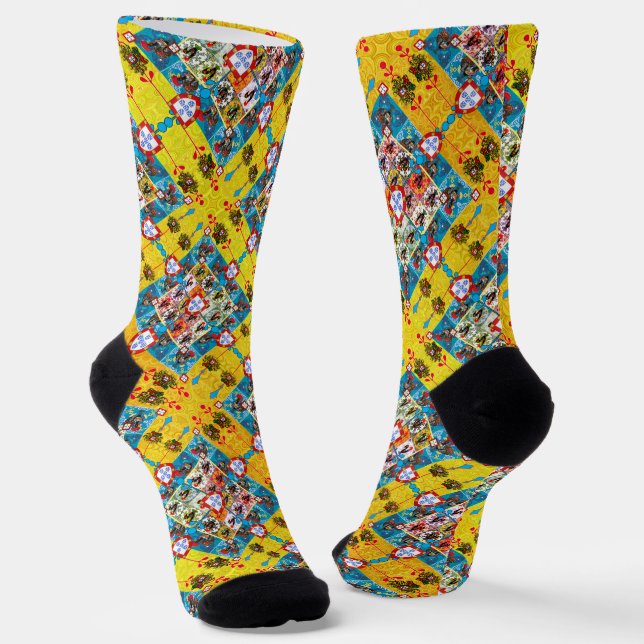 Portugiesische Muster Socken (Gewinkelt)
