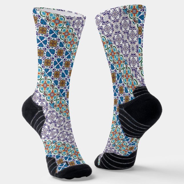 Portugiesische Muster Socken (Gewinkelt)