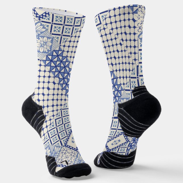 Portugiesische Muster Socken (Gewinkelt)