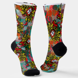 Portugiesische Muster Socken