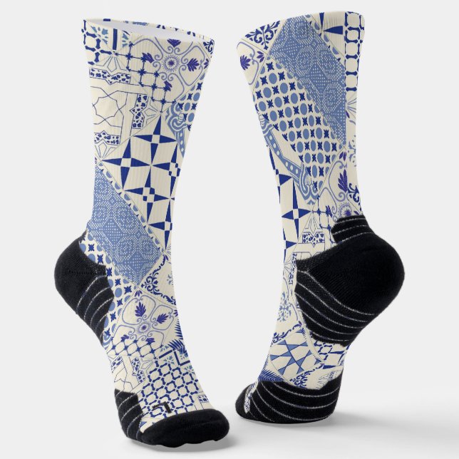 Portugiesische Muster Socken (Gewinkelt)