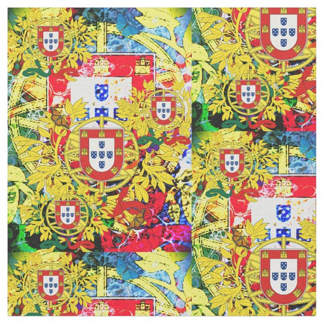 Portugiesische Muster Stoff (Nahaufnahme)