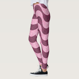 Portugiesische Pflasterwellen in Rosa Leggings