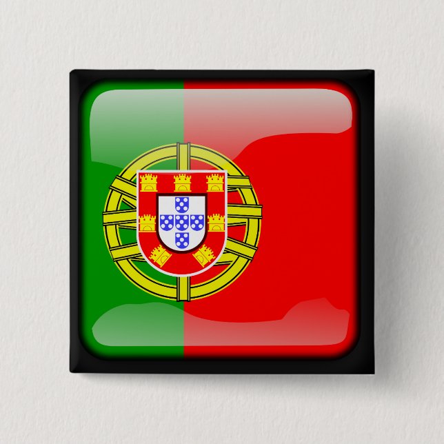 Portugiesische Polierflagge Button (Vorderseite)