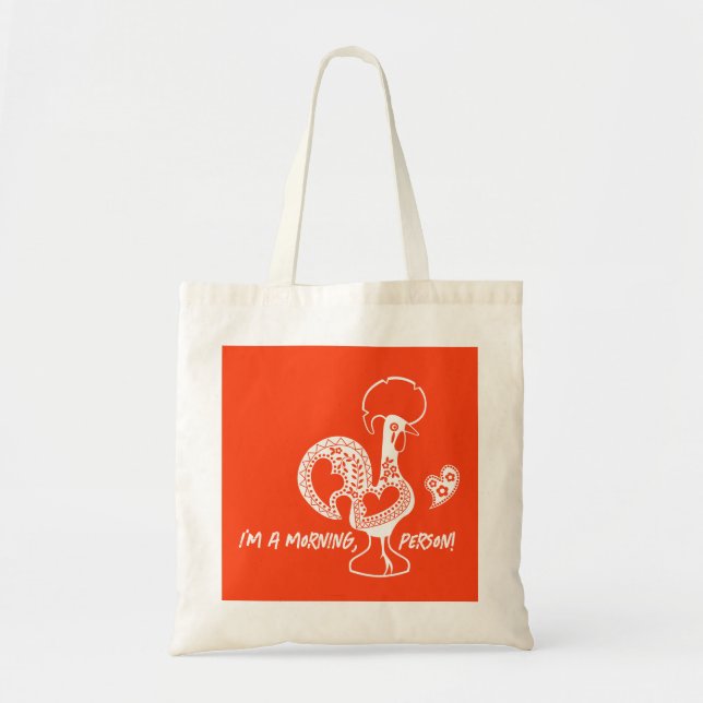 Portugiesische Rooster Early Riser Moderne Silhoue Tragetasche (Vorne)