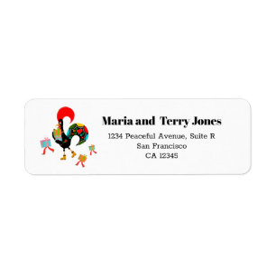 Portugiesische Rooster mit Geschenken 1. Geburtsta