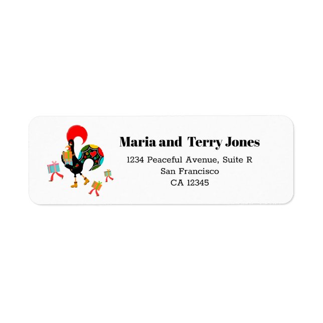 Portugiesische Rooster mit Geschenken 1. Geburtsta (Vorne)