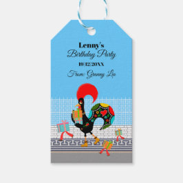 Portugiesische Rooster mit Geschenken 1. Geburtsta Geschenkanhänger