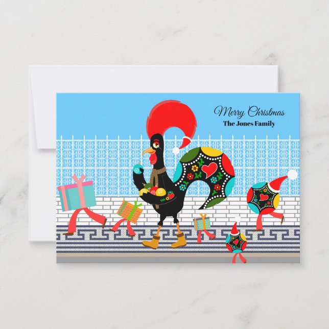 Portugiesische Roosterkarte für Geschenke und Baub (Vorderseite)