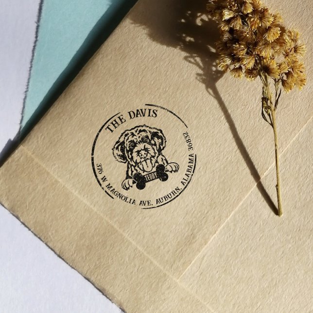 Portugiesische Rücksendeadresse Waterdog Custom Gummistempel (Von Creator hochgeladen)