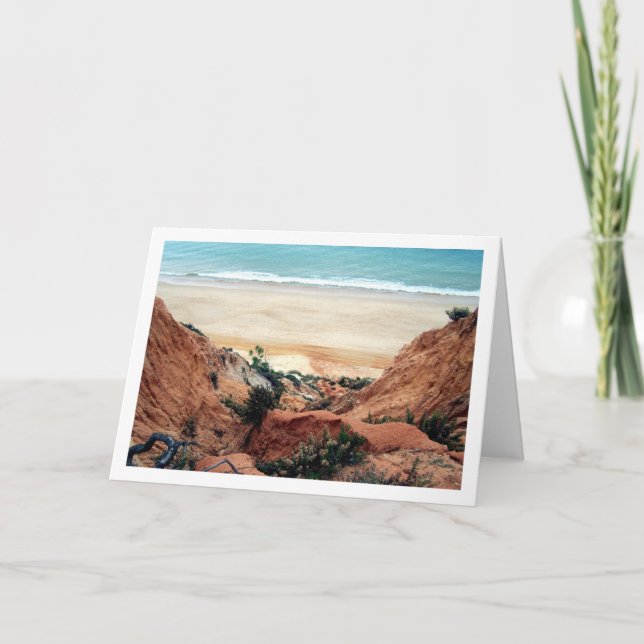 Portugiesische Sandstrandlandschaft Karte (Vorderseite)