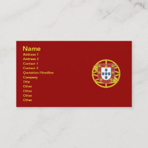 Portugiesische Schutzschild Visitenkarte