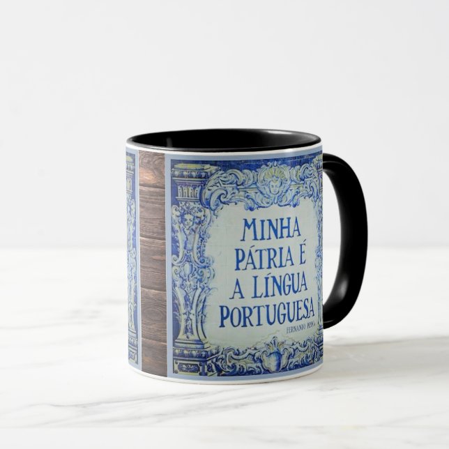 Portugiesische Sprachfliesen-Tasse Tasse (VorderseiteRechts)