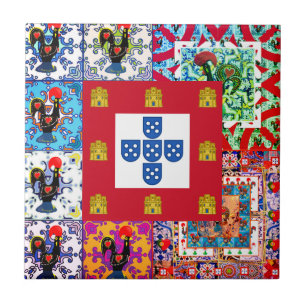 Portugiesische Tasche Throw Kissen Fliese
