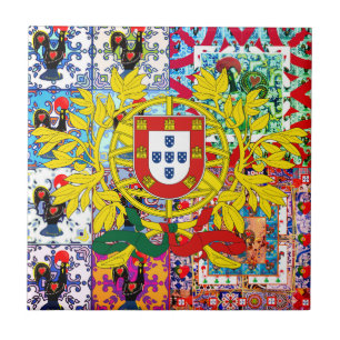 Portugiesische Tasche Throw Kissen Fliese