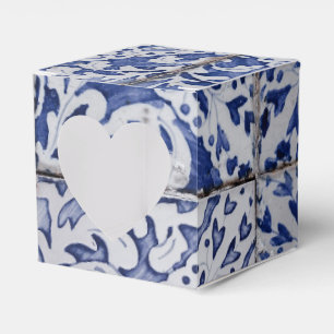 Portugiesische Tiles - Azulejo Blau und Weiße Flo Geschenkschachtel