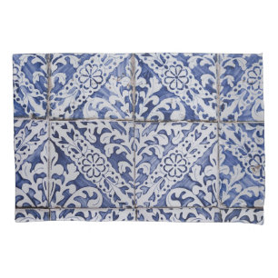 Portugiesische Tiles - Azulejo Blau und Weiße Flor Kissenbezug