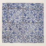 Portugiesische Tiles - Azulejo Blau und Weiße Flor Schal<br><div class="desc">Handgemalte traditionelle Fliesen aus Portugal. Muster der Perfektion. Azulejo blaue und weiße Blumenblätterfliesen Kunstwerke. Die perfekte Dekoration,  das ideale Geschenk für jeden Anlass.</div>