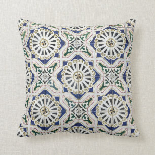 Portugiesische Tiles - Azulejo - farbenfrohe Geome Kissen