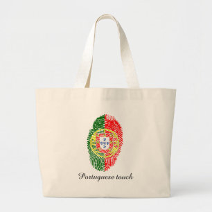Portugiesische Touchfingerabdruckflagge Jumbo Stoffbeutel