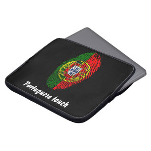 Portugiesische Touchfingerabdruckflagge Laptopschutzhülle