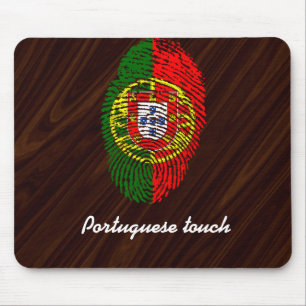 Portugiesische Touchfingerabdruckflagge Mousepad