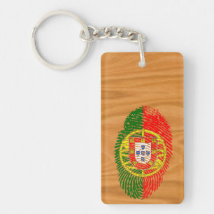 Portugiesische Touchfingerabdruckflagge Schlüsselanhänger