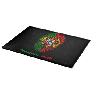 Portugiesische Touchfingerabdruckflagge Schneidebrett