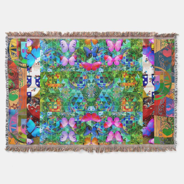 Portugiesische Volkskunst Fleece Blanket Decke (Vorderseite)