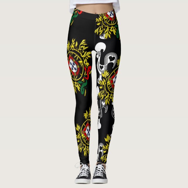 Portugiesische Volkskunst Leggings (Vorderseite)